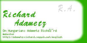 richard adametz business card